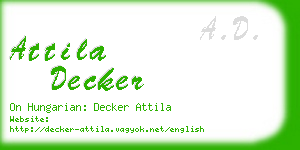 attila decker business card